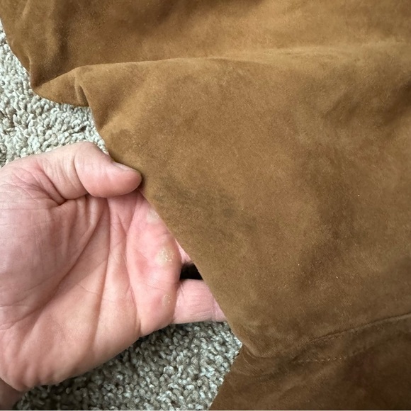 M & R Moda in Pelle Firenze Men’s Genuine Leather Suede Bomber Jacket Size 54 - Picture 5 of 7